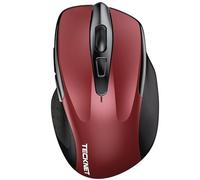 TECKNET Ratón Bluetooth, 4800 dpi Ratón Inalámbrico (Tri-Modos: BT 5.0/3.0+2.4G), Silencioso Ratón Inalámbrico Ergonómico para Ordenador Portátil, Windows, Mac OS, Android