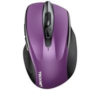 TECKNET Ratón Bluetooth, 4800 dpi Ratón Inalámbrico (Tri-Modos: BT 5.0/3.0+2.4G), Silencioso Ratón Inalámbrico Ergonómico para Ordenador Portátil, Windows, Mac OS, Android