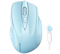 TECKNET Ratón Bluetooth Recargable, Inalámbrico Silencioso Multidispositivo