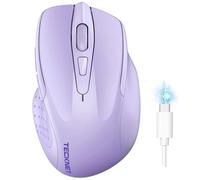 TECKNET Ratón Bluetooth Recargable, Inalámbrico Silencioso Multidispositivo