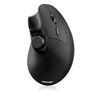 TECKNET Ratón ergonómico inalámbrico, Bluetooth, recargable, con control de volumen, 3 dispositivos (BT5.0+BT3.0+2.4G), 4000 ppp, vertical inalámbrico, para ordenador portátil, ordenador, iPad, Mac