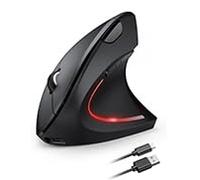 TECKNET Ratón Ergonómico Inalámbrico Recargable con Seguimiento Óptico 4800 dpi Ajustable - Rosa