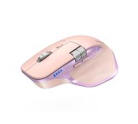 TECKNET Ratón Inalámbrico, 3 Modos (BT 5.3/5.0+2.4G) Recargable Ratón Bluetooth Silencioso con Rueda de Desplazamiento Lateral, 6 Niveles dpi Ajustables Compatible con Windows, macOS, PC - Rosa