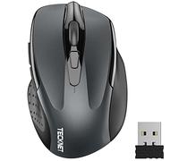 TECKNET Ratón Inalámbrico, 5 Niveles 2600 dpi, 2.4G Ratón Inalámbrico USB Ergonómico, 6 Botones, 24 Meses Duración de Batería, Mouse Inalámbrico Óptico para Computadora, PC, Mac, Portátil