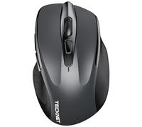 TECKNET Ratón inalámbrico Bluetooth, 3 Modos:Bluetooth 5,0/3,0+2,4 GHz, 4800DPI y diseño ergonómico, batería de 30 Meses, ratón inalámbrico silencioso para portátil, PC, Windows, MacOS y Android-Gris