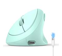 TECKNET Ratón Inalámbrico Bluetooth, Ratón Ergonómico Recargable con 3 Dispositivos (BT 5.0/3.0+2.4G), 4800DPI Ratón Vertical Silencioso para Portátil, Ordenador, iPad, Mac y Windows