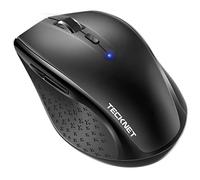 TECKNET Ratón inalámbrico, Ratón Inalámbrico Bluetooth, Ratón Inalámbrico Bluetooth de 3200 dpi, 6 Niveles de dpi Ajustables, Ratón Ergonómico con Indicador de Batería para Computadora Portátil