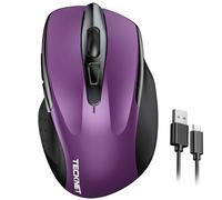 TECKNET Ratón Inalámbrico Recargable, Mouse Inalámbrico Silencioso, Reducción de Ruido hasta un 90%, 4800 dpi, 6 Botones Ergonómicos de Ratón, Mouse USB 2.4G, Compatible con Laptop, Mac, Notebook