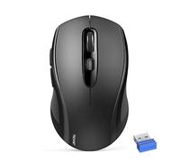 TECKNET Ratón Inalámbrico Recargable, Ratón Bluetooth Silencioso Multidispositivo (BT1/BT2+2.4G), 4 Direcciones Desplazamiento, 4800 dpi, Diseño Ergonómico Simétrico