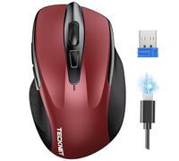 TECKNET Ratón Inalámbrico Recargable, Ratón Inalámbrico Silencioso, Reducción de Ruido hasta un 90%, 4800 dpi, 6 Botones Ergonómicos de Ratón, Ratón USB 2.4G, Compatible con Laptop, Mac, Notebook