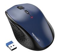 TECKNET Ratón Inalámbrico Silencioso, 4800 dpi / 6 Niveles Raton Ergonomico de 2.4G, 30 Meses Duración de Batería, Mouse Inalámbrico Óptico para Ordenador, PC, Mac