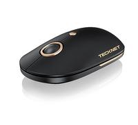 TECKNET Slim Ratón Inalámbrico 2,4 G, 4800 dpi con 5 Niveles de dpi Ajustables, 18 Meses de Duración de Batería, para Zurdos y diestros, Compatible con PC, Mac