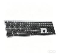 TECKNET Teclado Bluetooth inalámbrico, 4 dispositivos de conmutación (2,4G + BT), USB C recargable, teclado inalámbrico ultrafino de tamaño completo para PC/tableta/Windows/MacOS, diseño italiano
