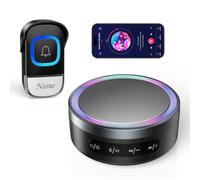 TECKNET Timbre Inalámbrico con Altavoz Bluetooth, 400M Largo Alcance Timbre Inalámbrico Exterior Impermeable, IP66 Doorbell con Indicador LED, 60 Melodías, 5 Niveles de Volumen (0-120dB)