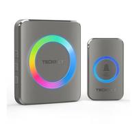 TECKNET - Timbre inalámbrico, IP65, impermeable, 500 metros, timbre inalámbrico, exterior, resistente al agua