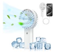 TECKNET ventilador de mano, 7000mAh ventilador portatil usb con Función de Energía Móvil，Ajustable 3 Velocidades ventilador pequeño recargable el Oficina, Hogar, Viajes, Exterior