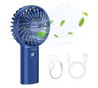 TECKNET Ventilador Portatil USB, 5200mAh Mini Ventilador de Mano con Función de Energía Móvil，Ajustable 3 Velocidades Portátil Eléctrico Ventilador para el Oficina, Hogar, Viajes, Exterior