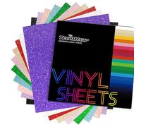 TECKWRAP Brillo de vinilo permanente 12 "x 12" brillo permanente vinilo 10 colores diferentes láminas de vinilo adhesivo para cortador artesanal