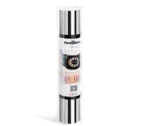 TECKWRAP - Vinilo adhesivo permanente, plateado, cromado, 33 cm x 1,5 m, para proyectos de manualidades, calcomanías, compatible con Explore3/Maker3