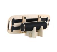 TECKZOON Tabla de equilibrio de madera, antideslizante con rodillo de corcho y soporte, entrenador de equilibrio, tabla de pilates, tabla de fisioterapia, monopatín y tabla de surf, equipo de