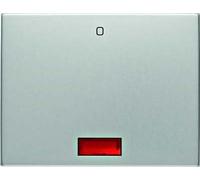 Tecla con "0" e indicador luminoso series berker K.x de hager, aluminio