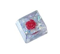 Tecla de flor de altura del fabricante original del fabricante original, teclas elegantes de resina con retroiluminación para personalización de teclado mecánico, 1 unidad