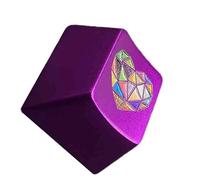 Tecla de metal de aleación de aluminio con altura original con patrón de corazón colorido para teclados mecánicos