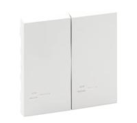 Tecla doble con visor Legrand 864108 serie Niloe Step Blanco Mate