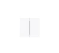 Tecla doble interruptor-conmutador Serie Alba de Niessen - Blanco Brillo
