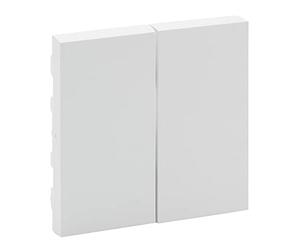 Tecla doble Legrand 864105 serie Niloe Step Blanco Mate