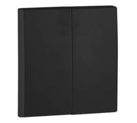 Tecla Doble Negro - Serie Logus 90 - Acabado Aquarella - Para Mecanismos Serie Mec21 - Compatible Con Marcos Logus 90