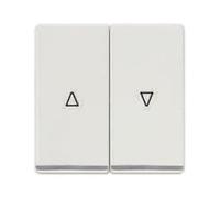 Tecla doble persiana cromo en blanco polar | Siemens Delta MIRO 5TG62765CW00