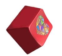 Tecla original de aleación de aluminio de metal con patrón de corazón colorido para personalización de teclados