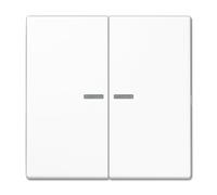 Tecla pulsador doble con visor LS, color blanco alpino (referencia: JUNG LS102KO5WW)