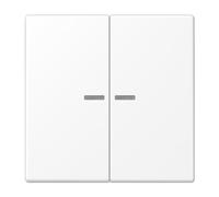 Tecla pulsador doble con visor LS, color blanco mate (referencia: JUNG LS102KO5WWM)