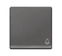 Tecla símbolo campana cromo en carbono | Siemens Delta MIRO 5TG62705CC10