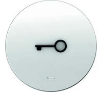 Tecla sin barreras simple con ind lumi y llave en relieve, R.1/R.3 bl pol