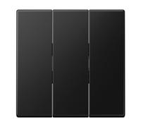 Tecla triple LS, color negro mate (referencia: JUNG LS993BFSWM)
