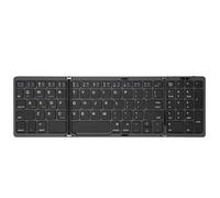 Teclado 5.1 Dual 3 Plegables Recargable Plegable con Touchpad Compatible con Android(BK Without Touchpad)
