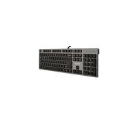 Teclado - A4-Tech - KV-300H - Slim - 2 puertos USB - Cableado - Gris