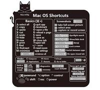 Teclado Acceso Directo Pegatina Adhesiva para PC Portátil Escritorio Excel Photoshop Office (Mac os Shortcuts Cat)