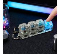 Teclado Antiestres con Luz, Desestresante Niños Teclado, Llavero Antiestres Teclados Led, Juguete para Aliviar El Estrés del Teclados, 7,5*2*3 Cm, para Adultos, Niños, Niñas, Familia