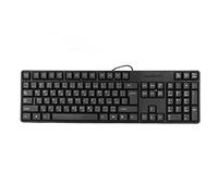 Teclado árabe con cable USB, 104 teclas, ultra delgado, teclado numérico para computadora de escritorio, portátil, negro