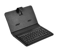 Teclado Audio Teclado Android Mini para Bluetooth inalámbrico Cuero para teléfono iPhone Teclado portátil Teclados Luminosos (Black, One Size)
