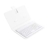 Teclado Audio Teclado Android Mini para Bluetooth inalámbrico Cuero para teléfono iPhone Teclado portátil Teclados Luminosos (White, One Size)