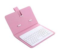 Teclado Audio Teclado Android Mini para Bluetooth inalámbrico Cuero para teléfono iPhone Teclado portátil Teclados Luminosos (Pink, One Size)