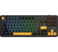 Teclado aula gasket f87 thunder black graywood rgb