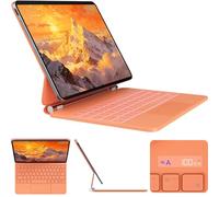 Teclado AZERTY para iPad Air de 11 pulgadas M3 (2025)/M2(2024)& Air 5e/4e Gen,para iPad Pro 11" 4e/3e/2e/1re Gen con Trackpad Multitarea, retroiluminación, teclas abreviadas, fijación magnética