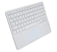 Teclado Bluetooth Ciciglow, 10 Pulgadas, Portátil, Multifunción, Panel Táctil, para Juegos y Oficina (Blanco)