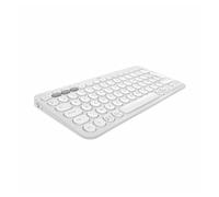 Teclado bluetooth con soporte para tablet logitech k380 francés blanco azerty